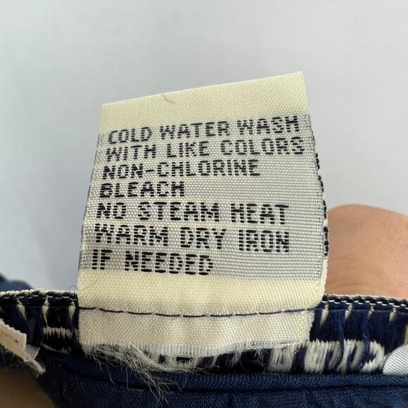 Carroll Reed 2X Womens Navy Blue Beaded 3/4 Sleeve Boho Blouse Top - Picture 8 of 8